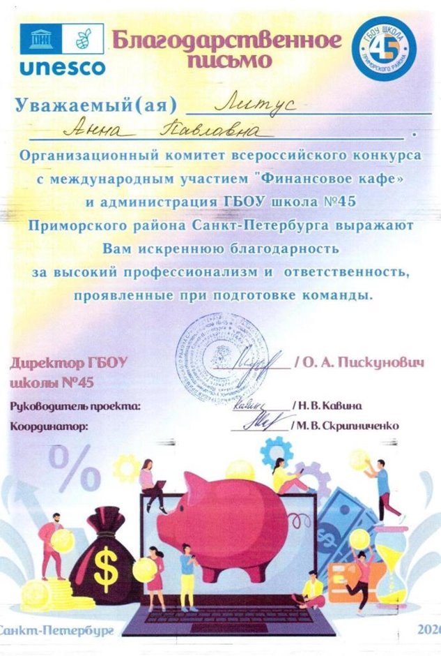 Литус Анна Павловна 2025-2026